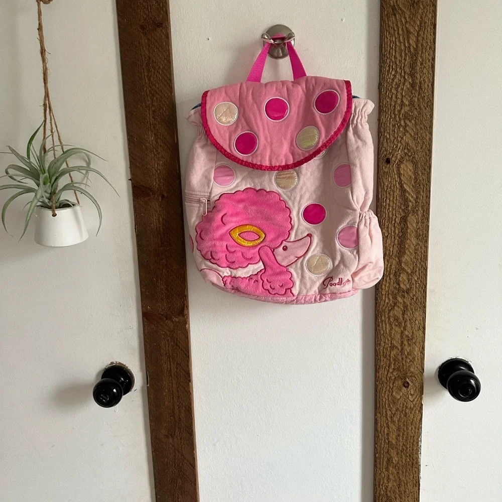 Pink Girls Poodle Theme 14” Backpack YOTTOY ‘Poodlena Go-Go backpack’